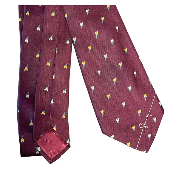 Lot of 2 Men's Vintage Ties Christian Dior and Givenchy Office Business Workwear - Picture 6 of 7